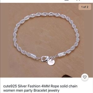 925 stamped 4mm bracelet